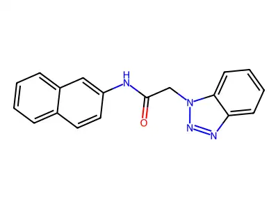 2-(1H-1,2,3-benzotriazol-1-yl)-N-(naphthalen-2-yl)acetamide structure