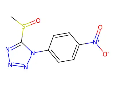 1H-Tetrazole, 5-(methylsulfinyl)-1-(4-nitrophenyl)- structure