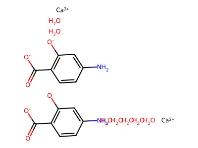 Calcium 4-amino-2-oxidobenzoate structure
