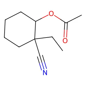 2-Cyano-2-ethylcyclohexyl acetate structure