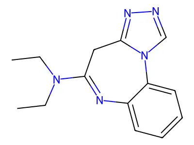 4H-(1,2,4)Triazolo(4,3-a)(1,5)benzodiazepin-5-amine, N,N-diethyl- structure