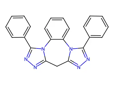 9H-Bis(1,2,4)triazolo(4,3-a:3',4'-d)(1,5)benzodiazepine, 6,12-diphenyl- structure