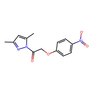 1-(3,5-dimethyl-1H-pyrazol-1-yl)-2-(4-nitrophenoxy)ethanone structure