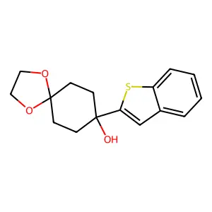 1,4-Dioxaspiro[4.5]decan-8-ol, 8-benzo[b]thien-2-yl- structure