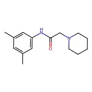 N-(3,5-dimethylphenyl)-2-piperidinoacetamide structure