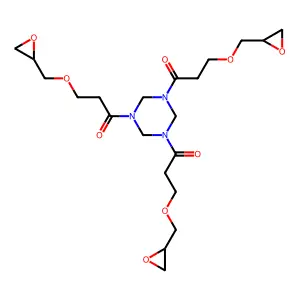 Hexahydro-1,3,5-tris[3-(oxiranylmethoxy)-1-oxopropyl]-1,3,5-triazine structure