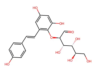 2,3,5,4''-Tetrahydroxystilbene-2-O-beta-D-glucoside structure
