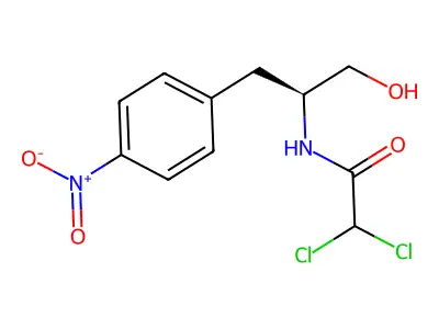 Acetamide, 2,2-dichloro-N-(1-(hydroxymethyl)-2-(4-nitrophenyl)ethyl)-, (S)- structure
