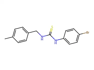 N-(4-bromophenyl)-N'-(4-methylbenzyl)thiourea structure