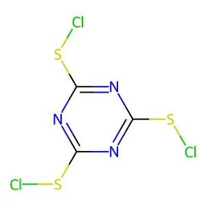 2,4,6-Tris(chlorosulfanyl)-1,3,5-triazine structure