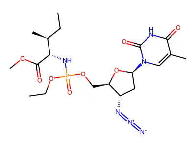 5'MeOIlePO3(Et)AZT structure