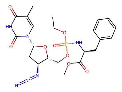 5'MeOPhePO3(Et)AZT structure