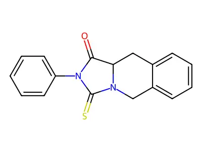 2-phenyl-3-thioxo-2,3,10,10a-tetrahydroimidazo[1,5-b]isoquinolin-1(5H)-one structure