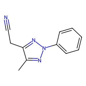 5-Methyl-2-phenyl-2H-1,2,3-triazole-4-acetonitrile structure