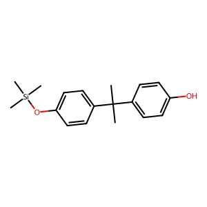 2,2-Bis(4-hydroxyphenyl)propane monotrimethylsilyl ether structure