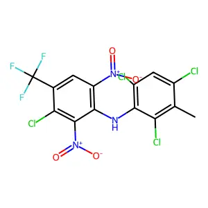 3-Chloro-2,6-dinitro-N-(2,4,6-trichloro-3-methylphenyl)-4-(trifluoromethyl)aniline structure