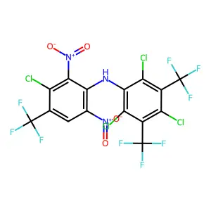 2,4,6-Trichloro-N-(3-chloro-2,6-dinitro-4-(trifluoromethyl)phenyl)-3,5-bis(trifluoromethyl)aniline structure