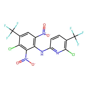 6-Chloro-N-(3-chloro-2,6-dinitro-4-(trifluoromethyl)phenyl)-5-(trifluoromethyl)pyridin-2-amine structure