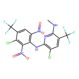 3-Chloro-2-N-(3-chloro-2,6-dinitro-4-?(trifluoromethyl)phenyl)-6-N-methyl-5-?(trifluoromethyl)pyridine-2,6-diamine structure