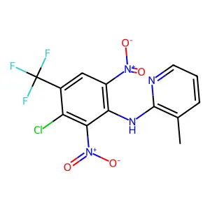 N-(3-Chloro-2,6-dinitro-4-(trifluoromethyl)phenyl)-3-methylpyridin-2-amine structure