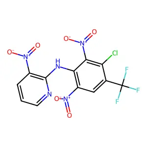2-Pyridinamine, N-(3-chloro-2,6-dinitro-4-(trifluoromethyl)phenyl)-3-nitro- structure