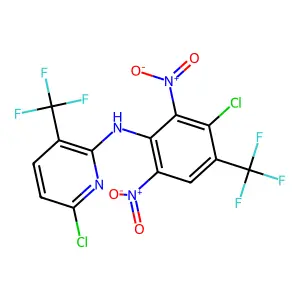 6-Chloro-N-(3-chloro-2,6-dinitro-4-(trifluoromethyl)phenyl)-3-(trifluoromethyl)pyridin-2-amine structure