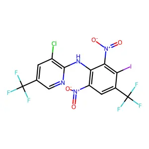 3-Chloro-N-(3-iodo-2,6-dinitro-4-(trifluoromethyl)phenyl)-5-(trifluoromethyl)pyridin-2-amine structure