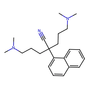 1-Naphthaleneacetonitrile, alpha,alpha-bis(3-(dimethylamino)propyl)- structure