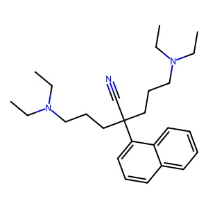 1-Naphthaleneacetonitrile, alpha,alpha-bis(3-(diethylamino)propyl)- structure