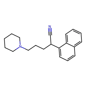2-(Naphthalen-1-yl)-5-(piperidin-1-yl)pentanenitrile structure