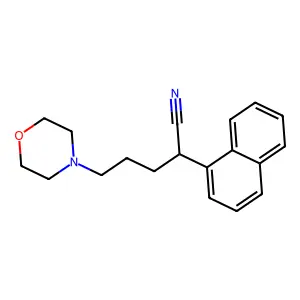 1-Naphthaleneacetonitrile, alpha-(3-(morpholino)propyl)- structure
