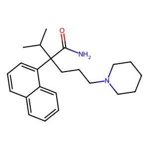 1-Naphthaleneacetamide, alpha-isopropyl-alpha-(3-piperidinopropyl)- structure