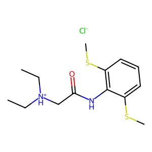 Acetanilide, 2-(diethylamino)-2',6'-dimethylthio-, monohydrochloride structure