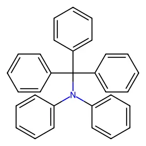 Pentaphenylmethylamine structure