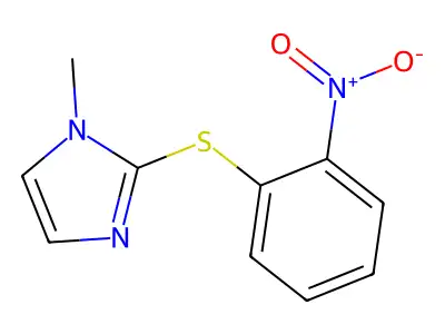 1-Methyl-2-(2-nitrophenyl)sulfanylimidazole structure