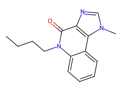4H-Imidazo(4,5-c)quinolin-4-one, 1,5-dihydro-5-butyl-1-methyl- structure