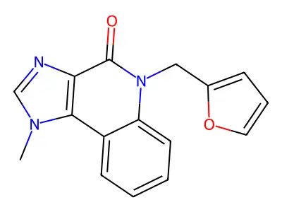 4H-Imidazo(4,5-c)quinolin-4-one, 1,5-dihydro-5-(2-furanylmethyl)-1-methyl- structure