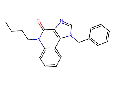 4H-Imidazo(4,5-c)quinolin-4-one, 1,5-dihydro-5-butyl-1-(phenylmethyl)- structure
