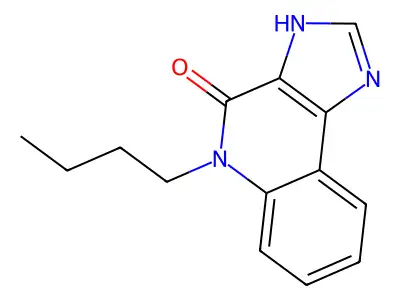4H-Imidazo(4,5-c)quinolin-4-one, 1,5-dihydro-5-butyl- structure