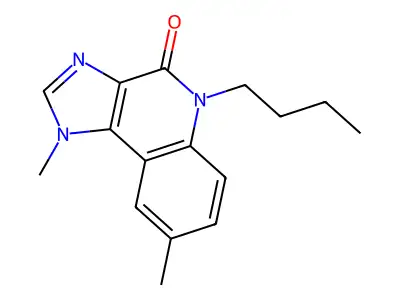 4H-Imidazo(4,5-c)quinolin-4-one, 1,5-dihydro-5-butyl-1,8-dimethyl- structure