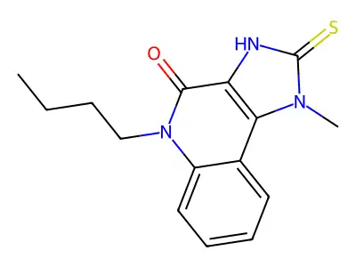 4H-Imidazo(4,5-c)quinolin-4-one, 1,2,3,5-tetrahydro-5-butyl-1-methyl-2-thioxo- structure