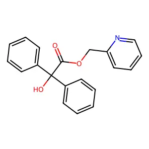 Hydroxy-diphenyl-acetic acid pyridin-2-ylmethyl ester structure