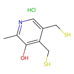 3-Pyridinol, 4,5-di(mercaptomethyl)-2-methyl-, hydrochloride structure