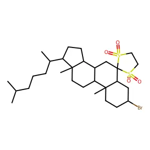3beta-Bromo-6,6-(ethylenedisulfonyl)-5alpha-cholestane structure