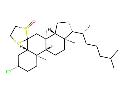 3-beta-Chloro-6,6-ethylene-alpha-sulfinyl-beta-thio-5-alpha-cholestane structure
