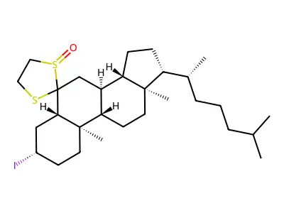 3-beta-Iodo-6,6-ethylene-alpha-sulfinyl-beta-thio-5-alpha-cholestane structure