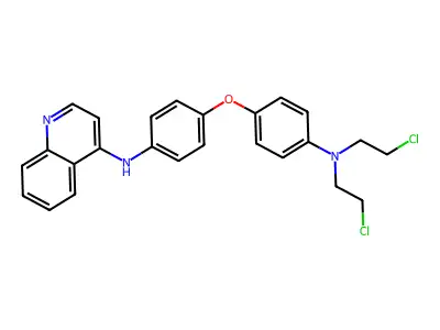 4-Quinolinamine, N-[4-[4-[bis(2-chloroethyl)amino]phenoxy]phenyl]- structure