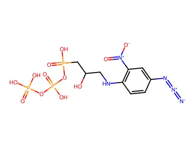 2-((4-Azido-2-nitrophenyl)amino)propyl triphosphate structure