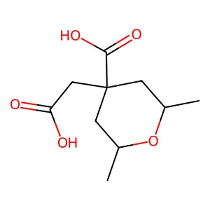 4-(Carboxymethyl)-2,6-dimethyloxane-4-carboxylic acid structure