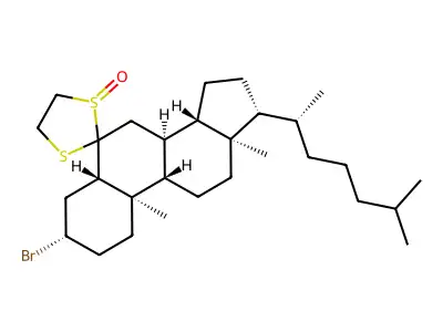 3-beta-Bromo-6,6-ethylenedithio-5-alpha-cholestane structure